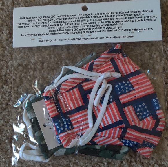 🆕 Lot of 6 Adult Cloth reusable face masks (2/$15) - Picture 3 of 9
